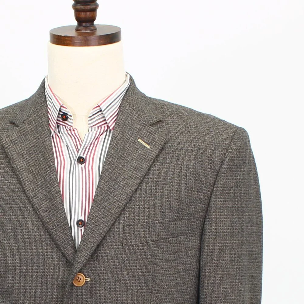 Marzotto Lab 42S Brown HT 3-Button Sport Coat Blazer Jacket T529
